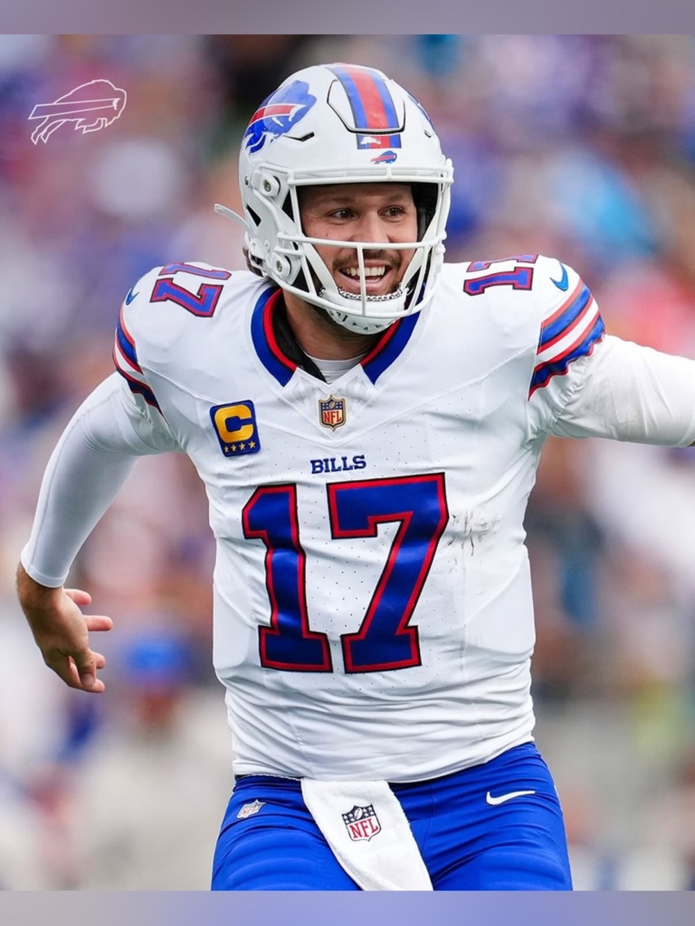 Authentic Josh Allen Buffalo Bills White Nike Vapor Fuse Elite Jerseys - Picture 9 of 10